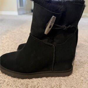 UGG Women's Black Wedge Boots
